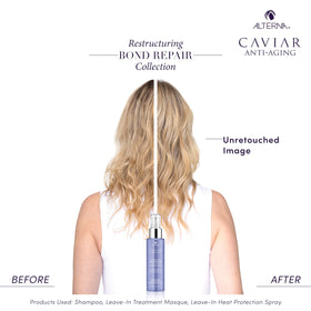 Alterna being used during blow-dry showing heat protection and smoother finish