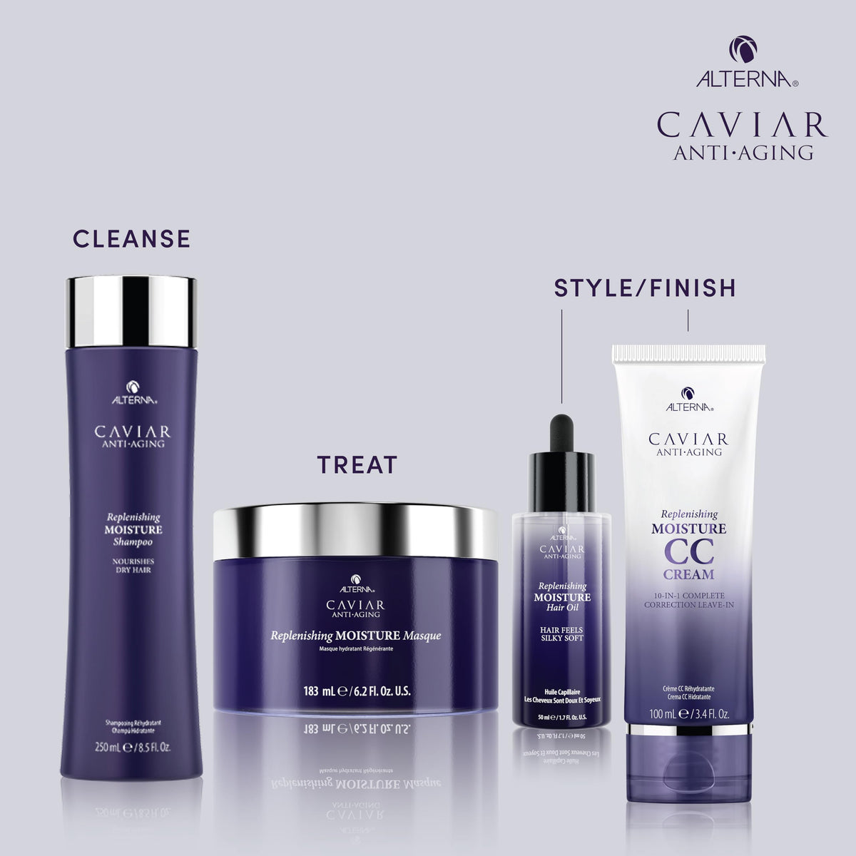 Alterna Caviar masque 6.2 oz size comparison showing compact jar