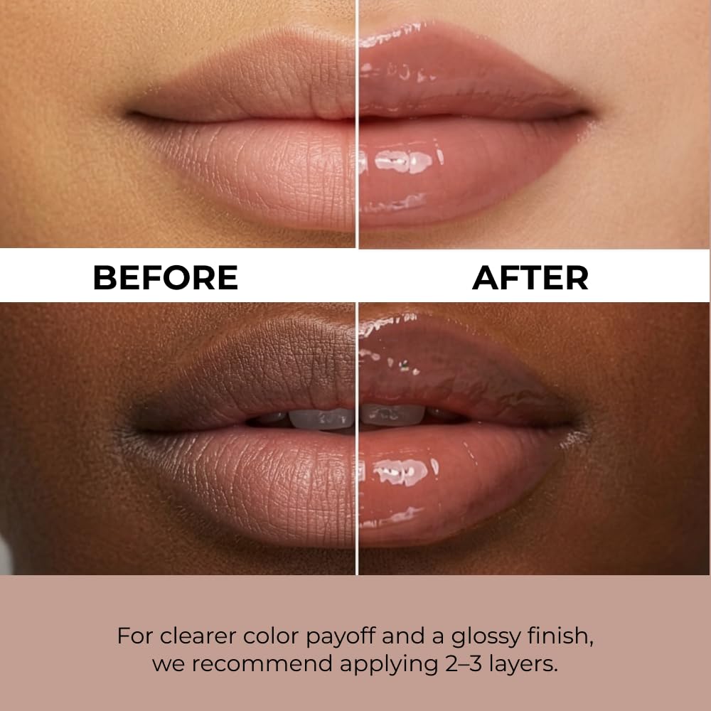 alternativestereo closeup of lips wearing No.5 Cacao showing rich color and shine