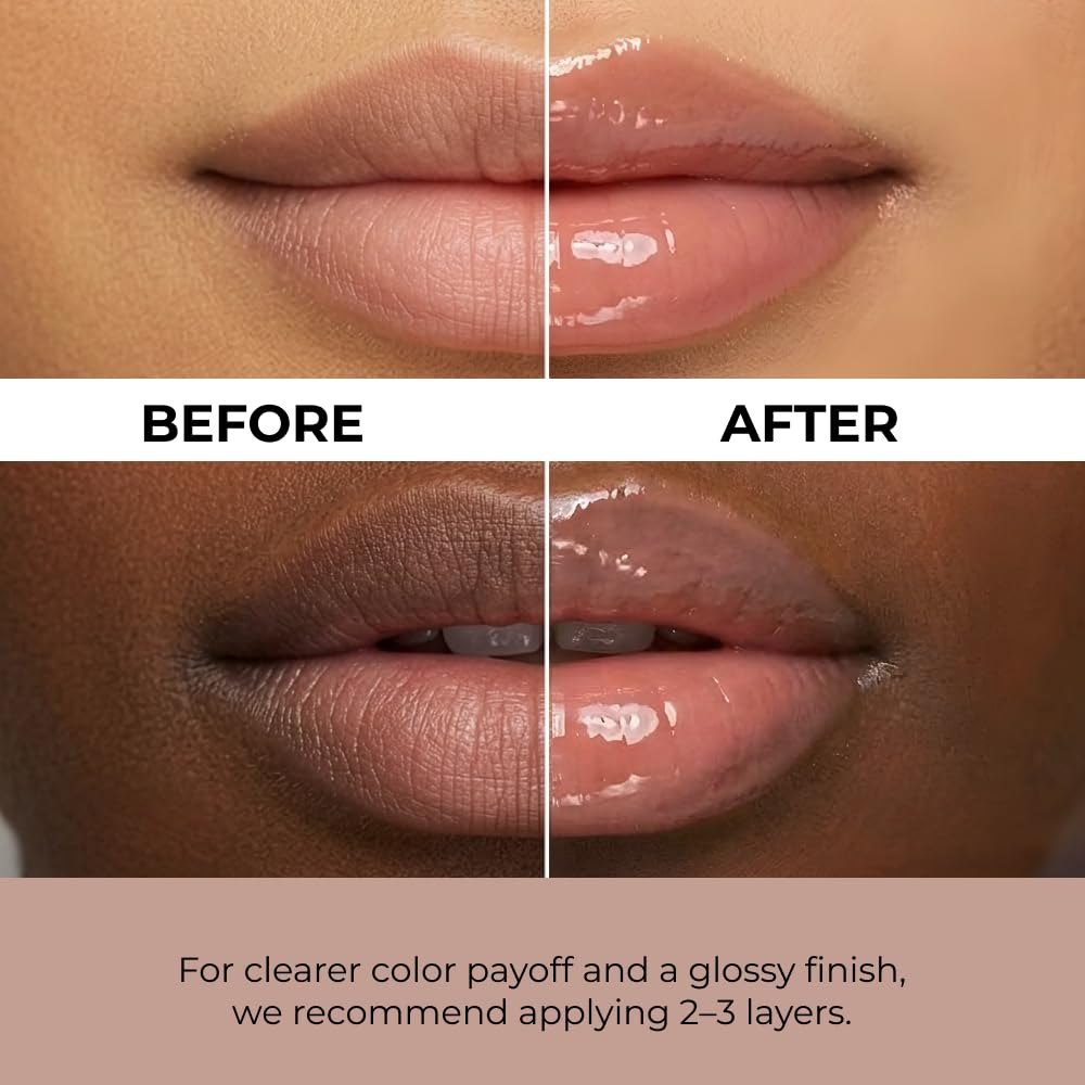 alternativestereo texture syrupy drop close-up highlighting non-sticky gloss benefit