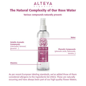 Alteya Organics close-up of rose distillate capturing purity benefit