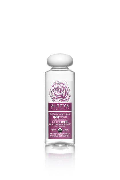 Alteya Organics front packaging showing clean USDA organic rose water