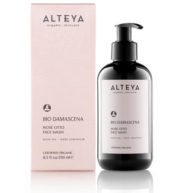 Alteya Organics pump dispenser close-up for easy controlled use
