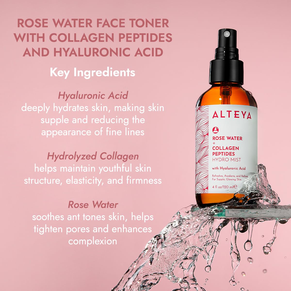 Alteya Organics label showing ingredients for transparency and trust