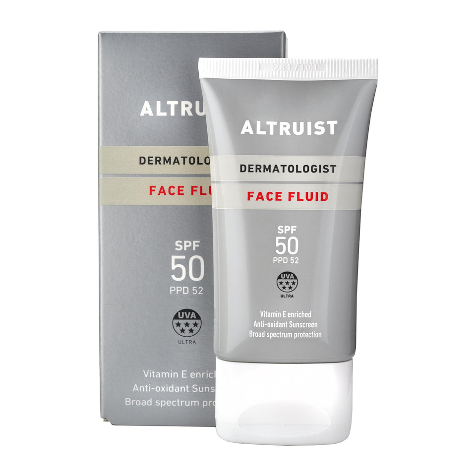 Altruist front pack shot showing 50ml pump and clear branding for easy recognition