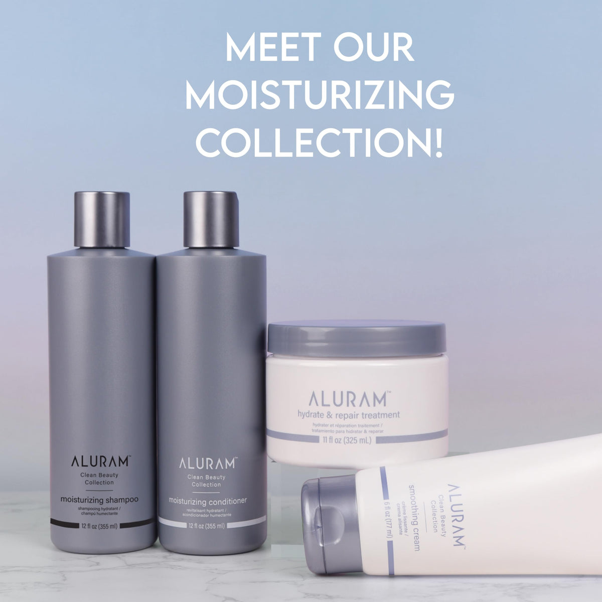 ALURAM bottle on bathroom shelf conveying clean, eco-conscious routine