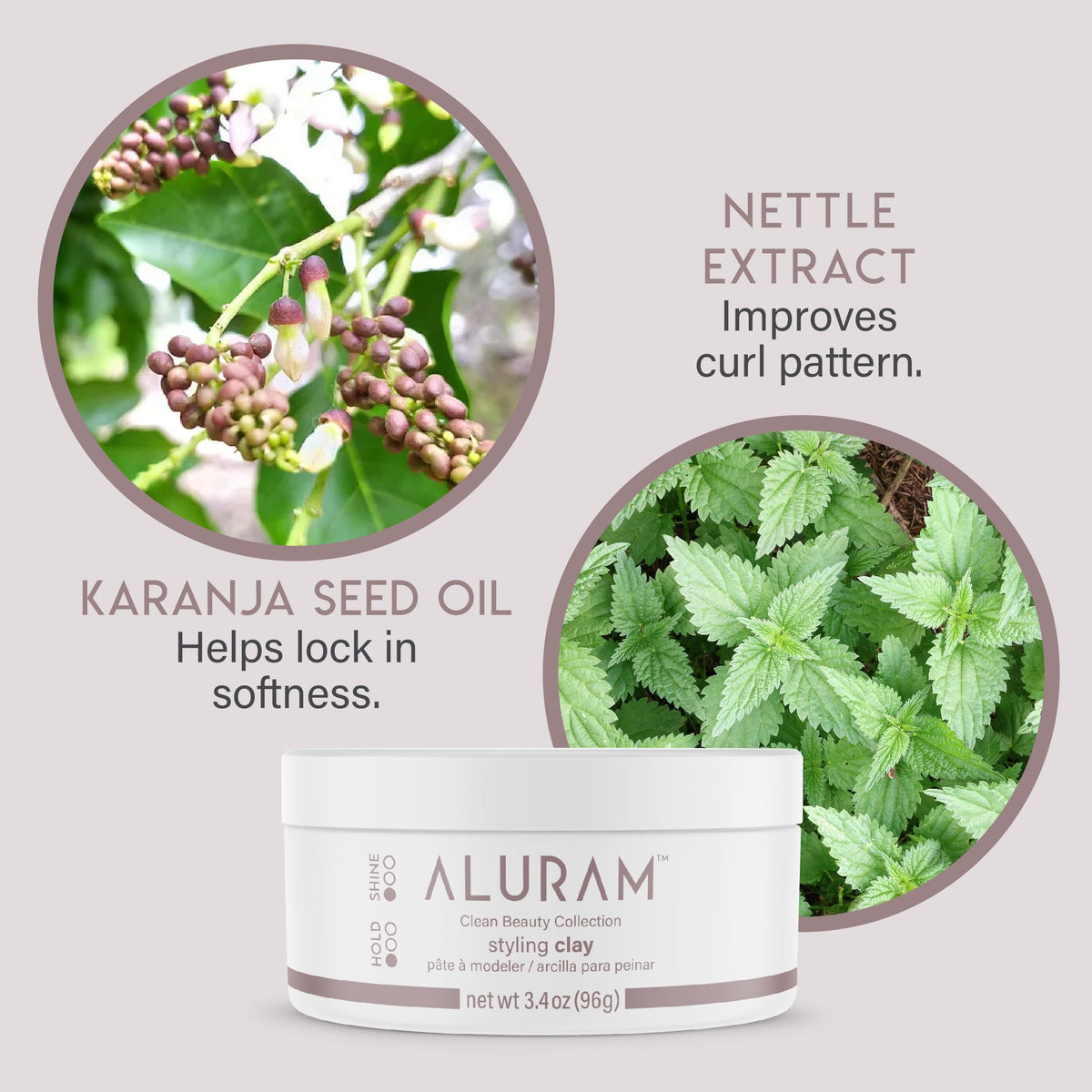 ALURAM before and after hair comparison showing improved texture and flyaway control