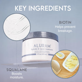 ALURAM before and after toning showing reduced brassiness and shine