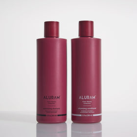 ALURAM back label with ingredients list and clean beauty claims