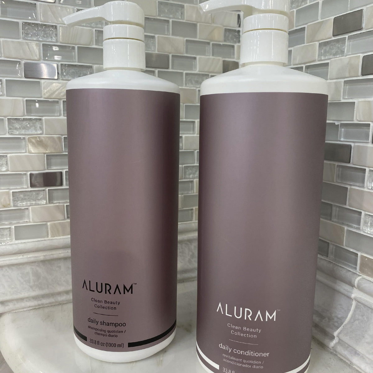 ALURAM close-up of label highlighting ingredients and transparency benefit