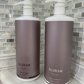 ALURAM close-up of label highlighting ingredients and transparency benefit