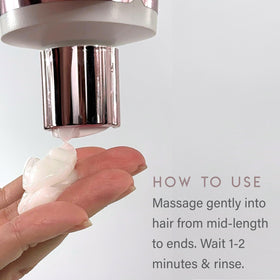 ALURAM conditioner in shower being applied for easy detangling
