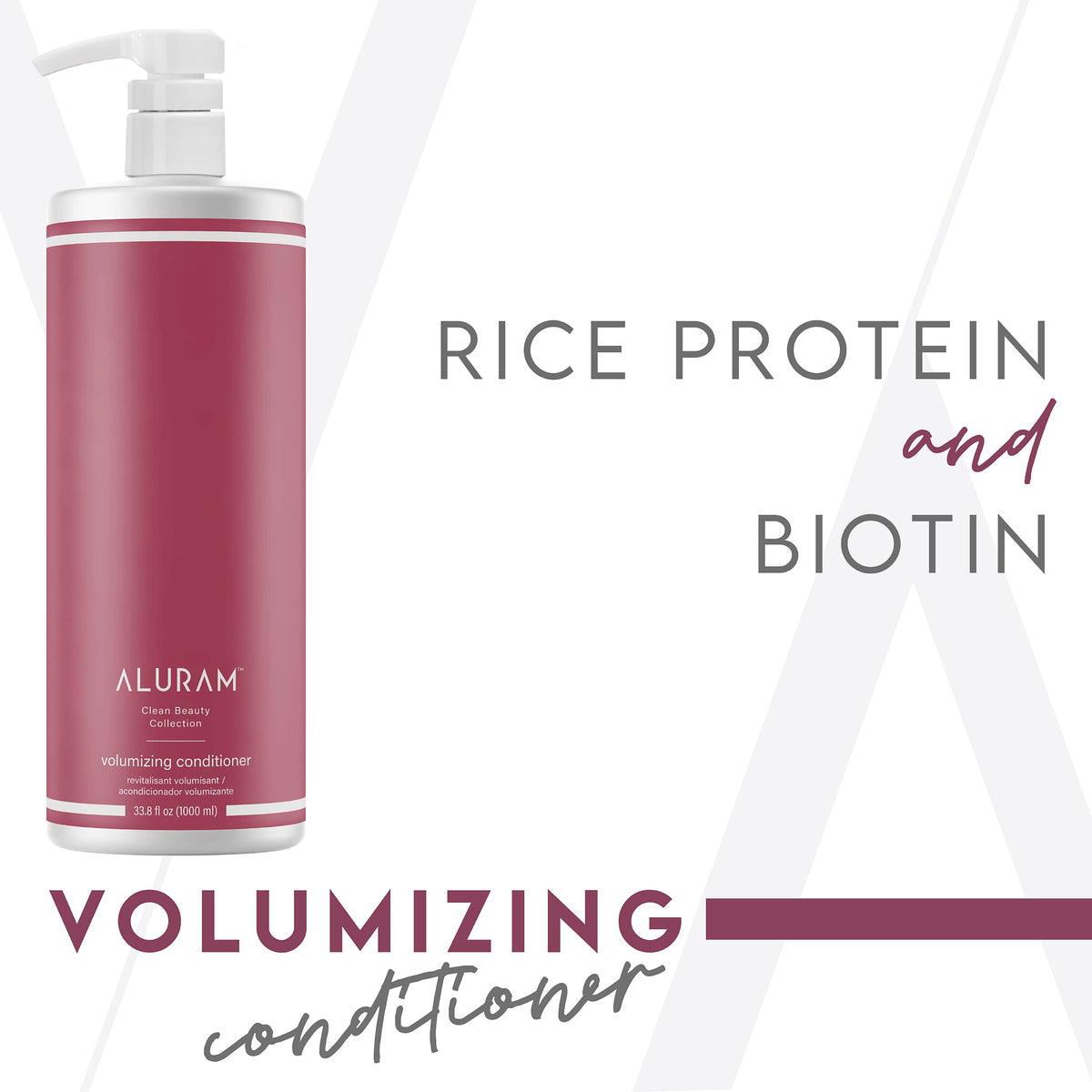 ALURAM creamy conditioner texture pouring, demonstrates weightless moisture and spreadability