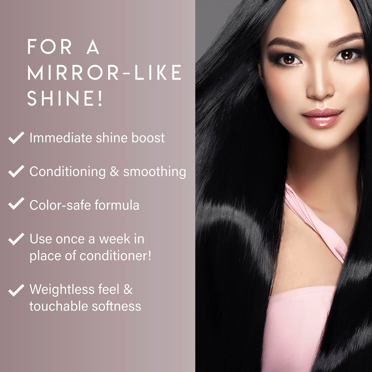 ALURAM cream on hair strand highlighting glossy finish and smoothing