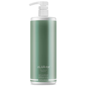 ALURAM front bottle view showing label and size, clear branding benefit