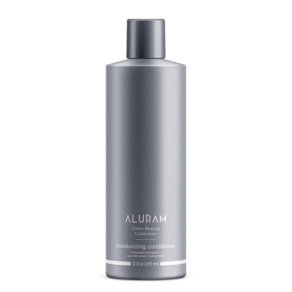 ALURAM front label bottle showing product name and size benefits