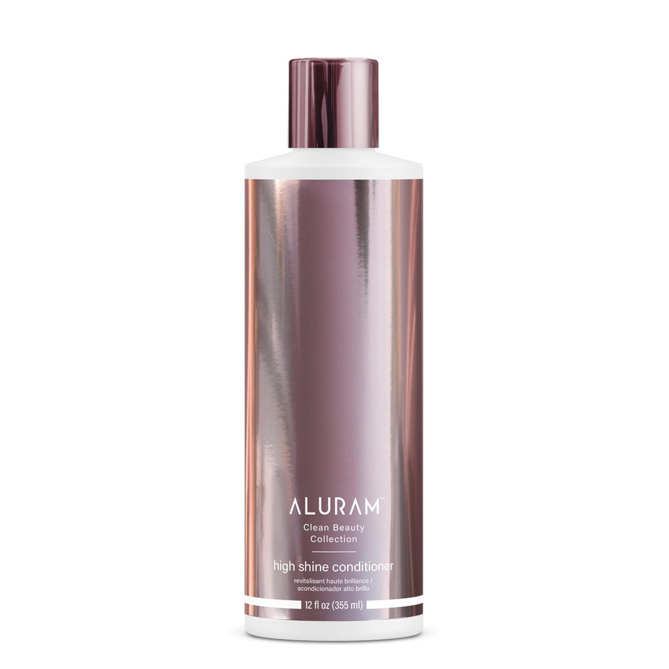 ALURAM front bottle showing product and high-shine benefit