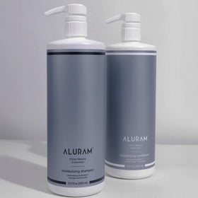 ALURAM pump dispense close-up demonstrating easy application benefit