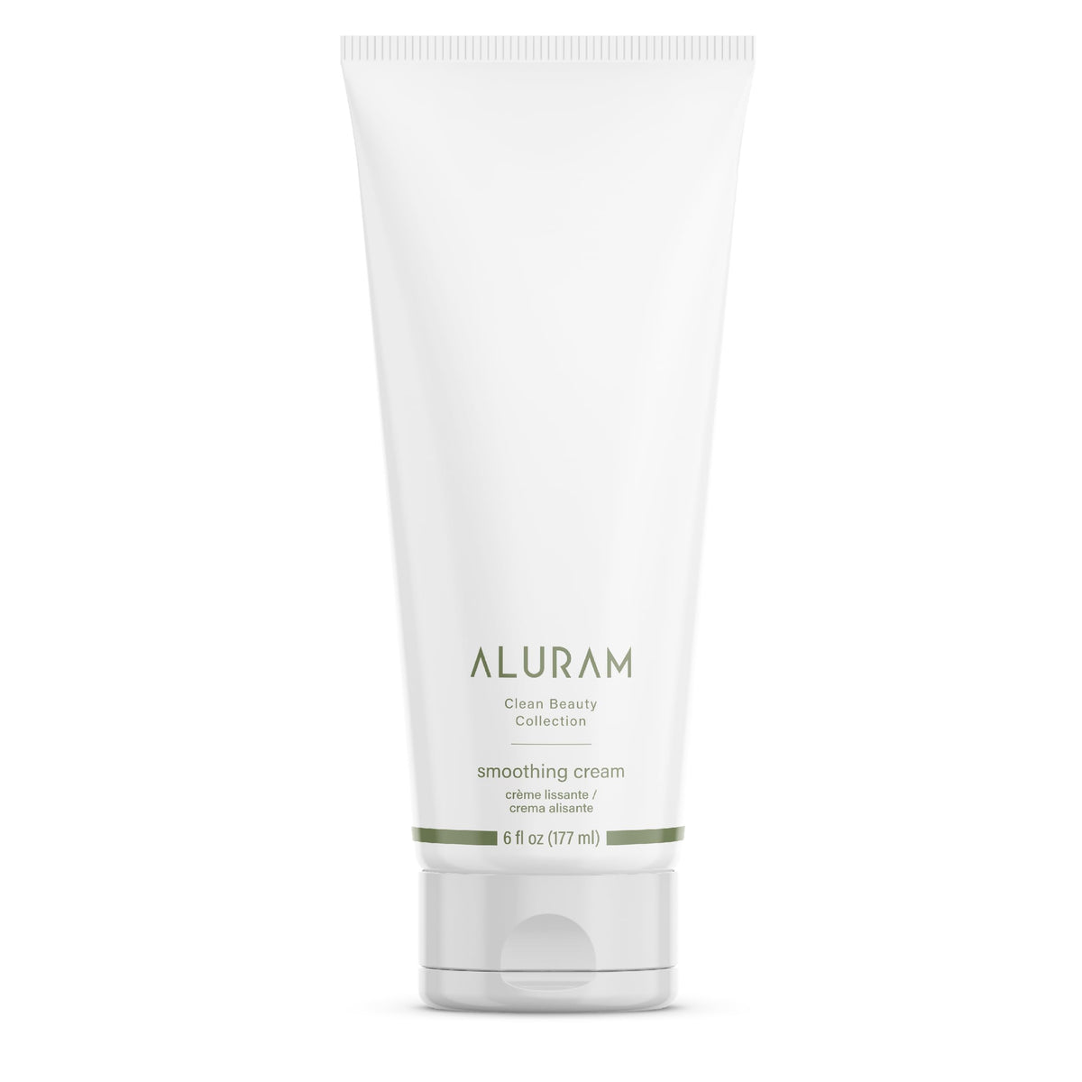 ALURAM texture close-up dispensed pump showing lightweight creamy formula
