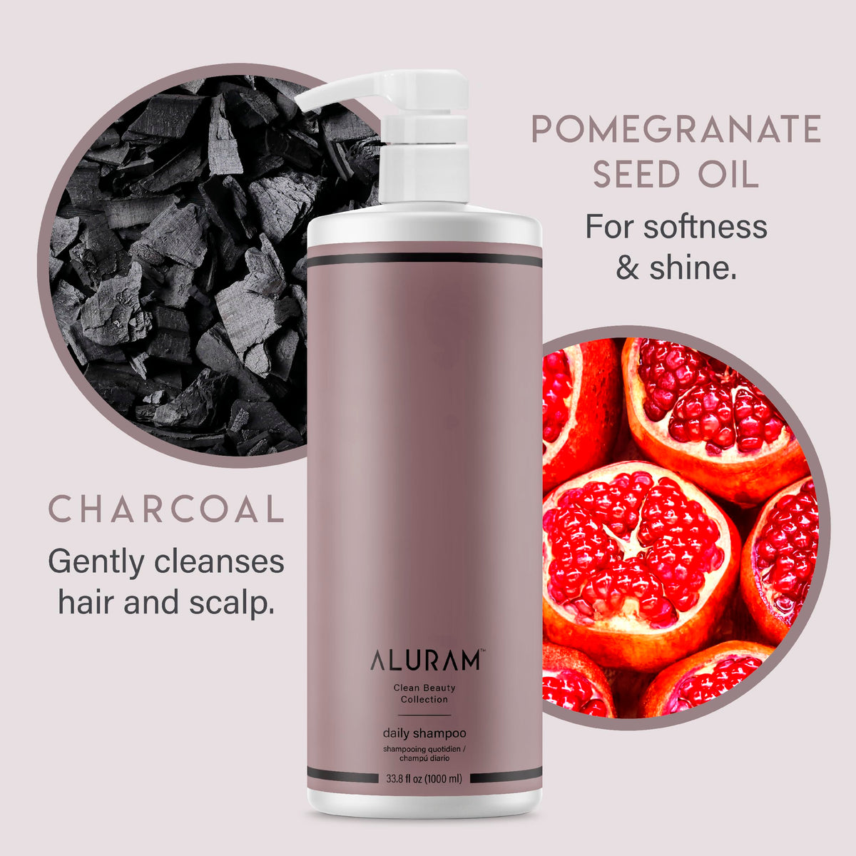 ALURAM product in hand to display 33.8 oz size and value benefit