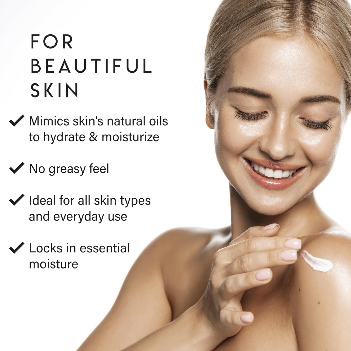 ALURAM texture close-up illustrating lightweight cream absorption benefit