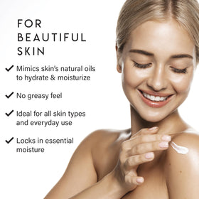 ALURAM texture close-up illustrating lightweight cream absorption benefit