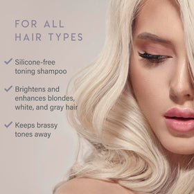 ALURAM purple shampoo foam texture demonstrating pigment and lather