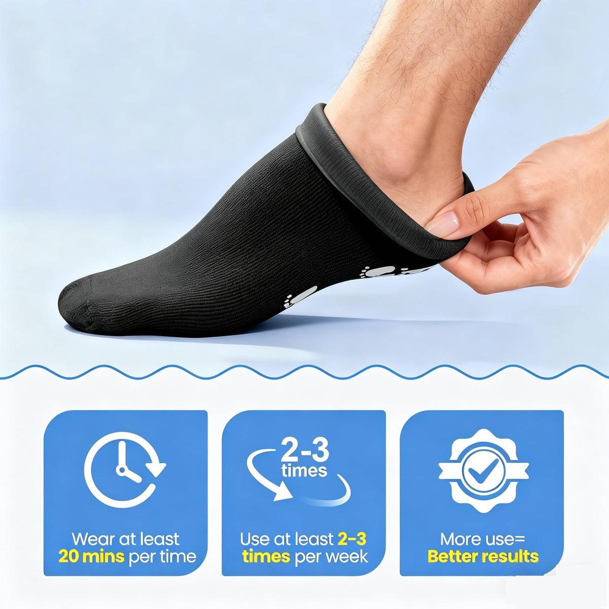 ALUROICE socks worn overnight in bedroom to lock in moisturizing oils