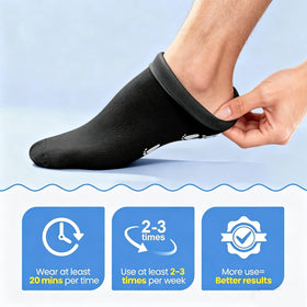 ALUROICE socks worn overnight in bedroom to lock in moisturizing oils