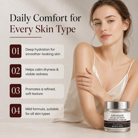 ALVORIA jar on bathroom shelf illustrating nightly routine support for skin health