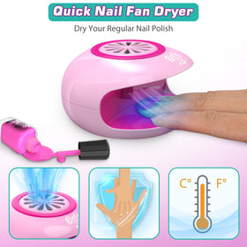 Amagoing quick-dry fan in use speeding drying for smudge-free nails