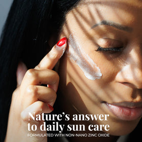 Amallow application on face showing tinted coverage and quick blending benefit