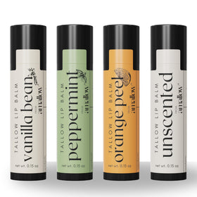 Amallow front packaging showing four balm sticks and variety benefits