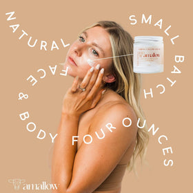 Amallow ingredients sweet almond oil image emphasizes gentle oil and non-comedogenic benefit