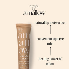 Amallow label close-up highlighting organic ingredients and clean formulation benefits