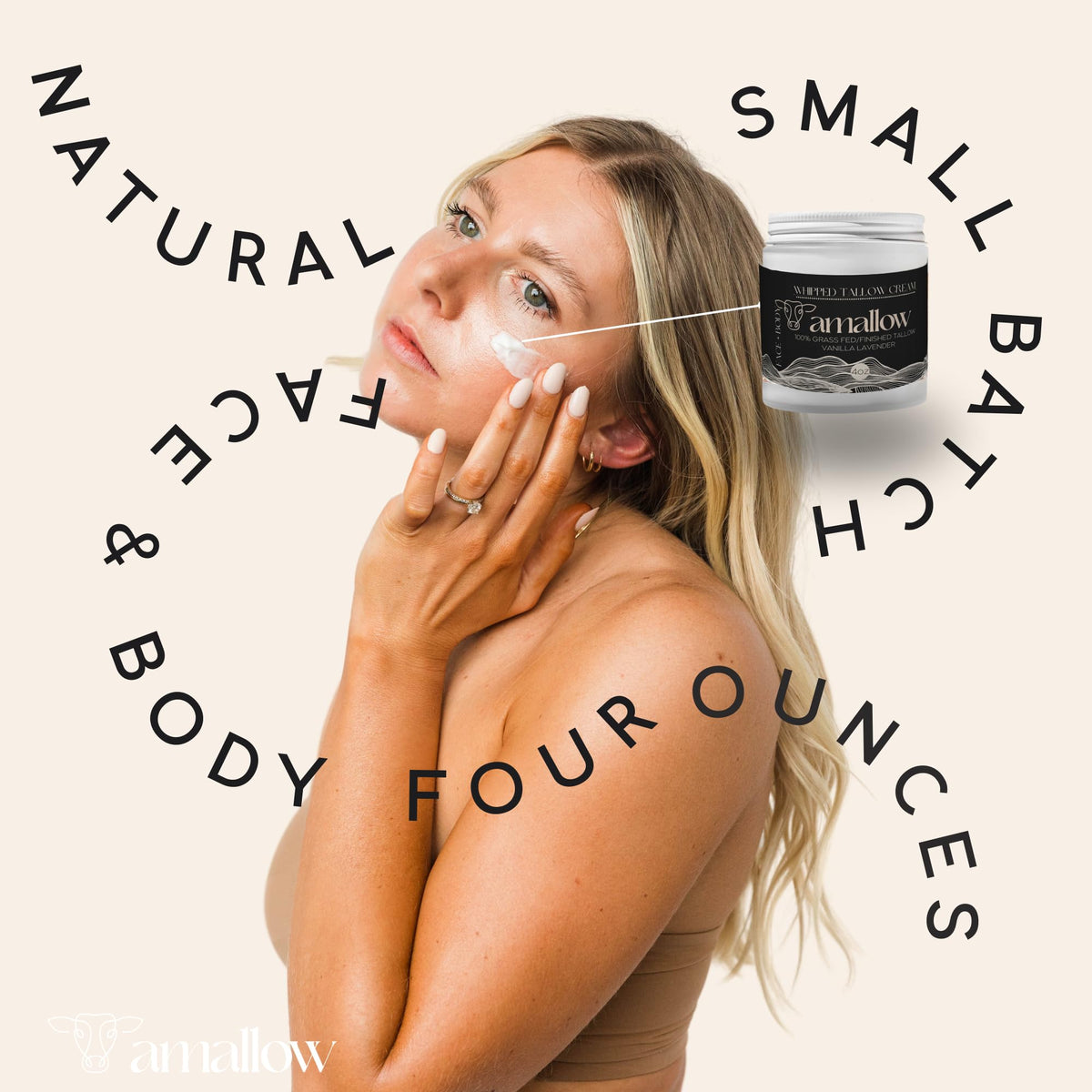 Amallow jar on bathroom vanity suggesting daily skincare ritual
