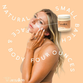 Amallow jar on bathroom vanity showing daily routine convenience