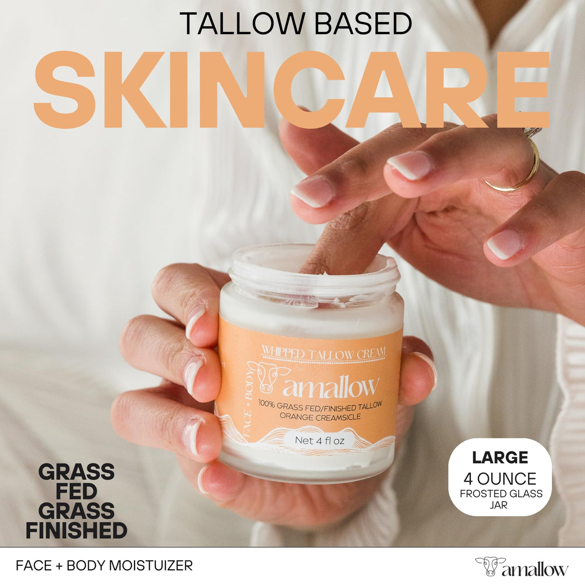 Amallow open jar whipped texture demonstrating easy spreadability