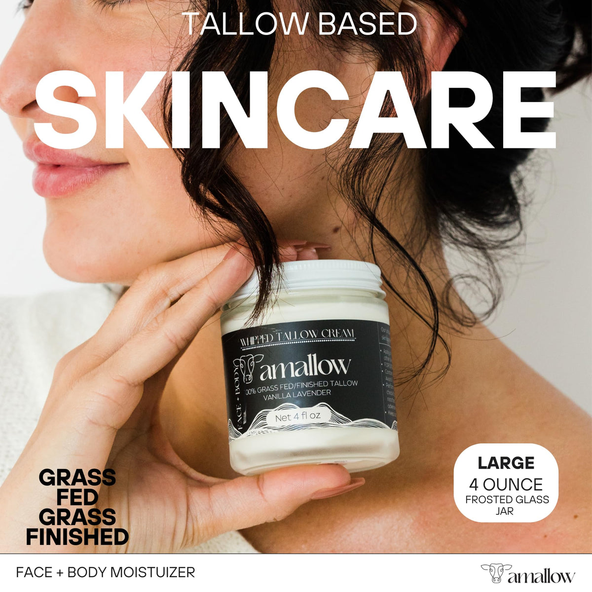 Amallow open jar whipped moisturizer texture highlighting spreadability
