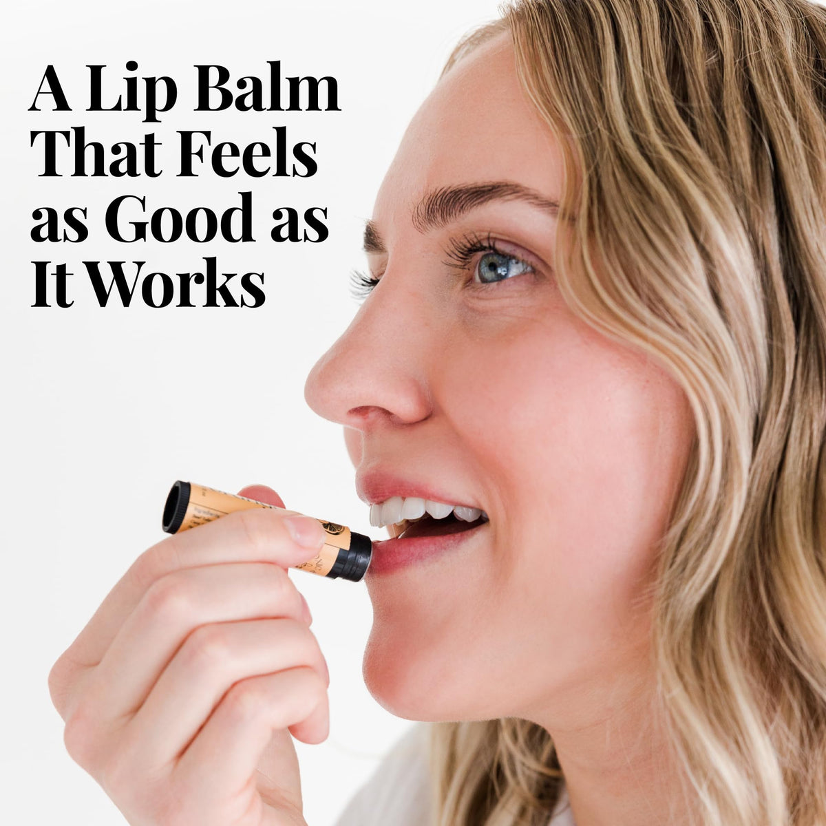 Amallow Orange Peel stick showing citrus scent and bright, hydrating effect
