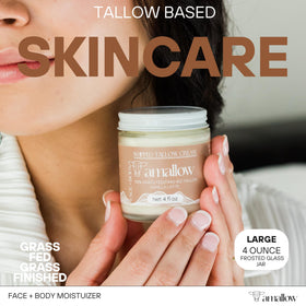 Amallow whipped tallow texture close-up showing creamy blend and easy spreadability