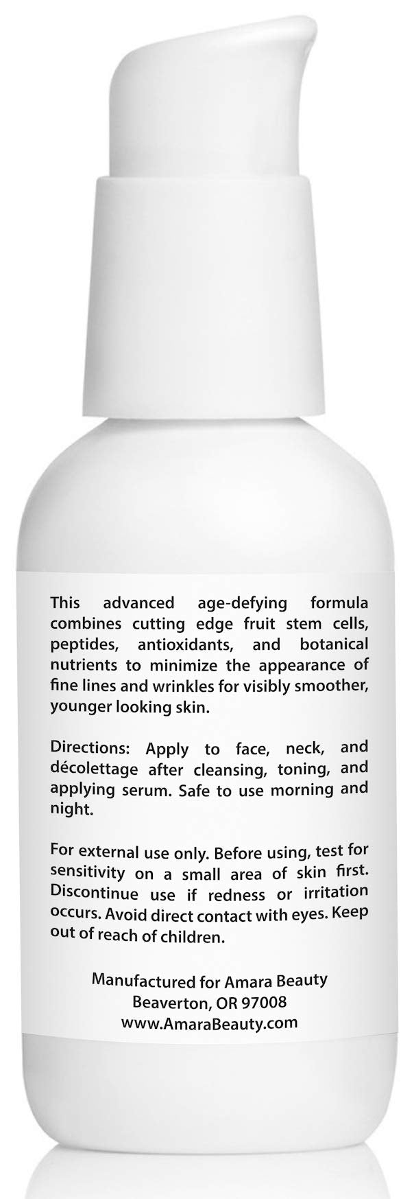 Amara Beauty cream in hand showing application and immediate hydrating benefit