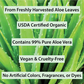 Amara Beauty smoothing aloe gel through hair to reduce frizz and add shine benefit