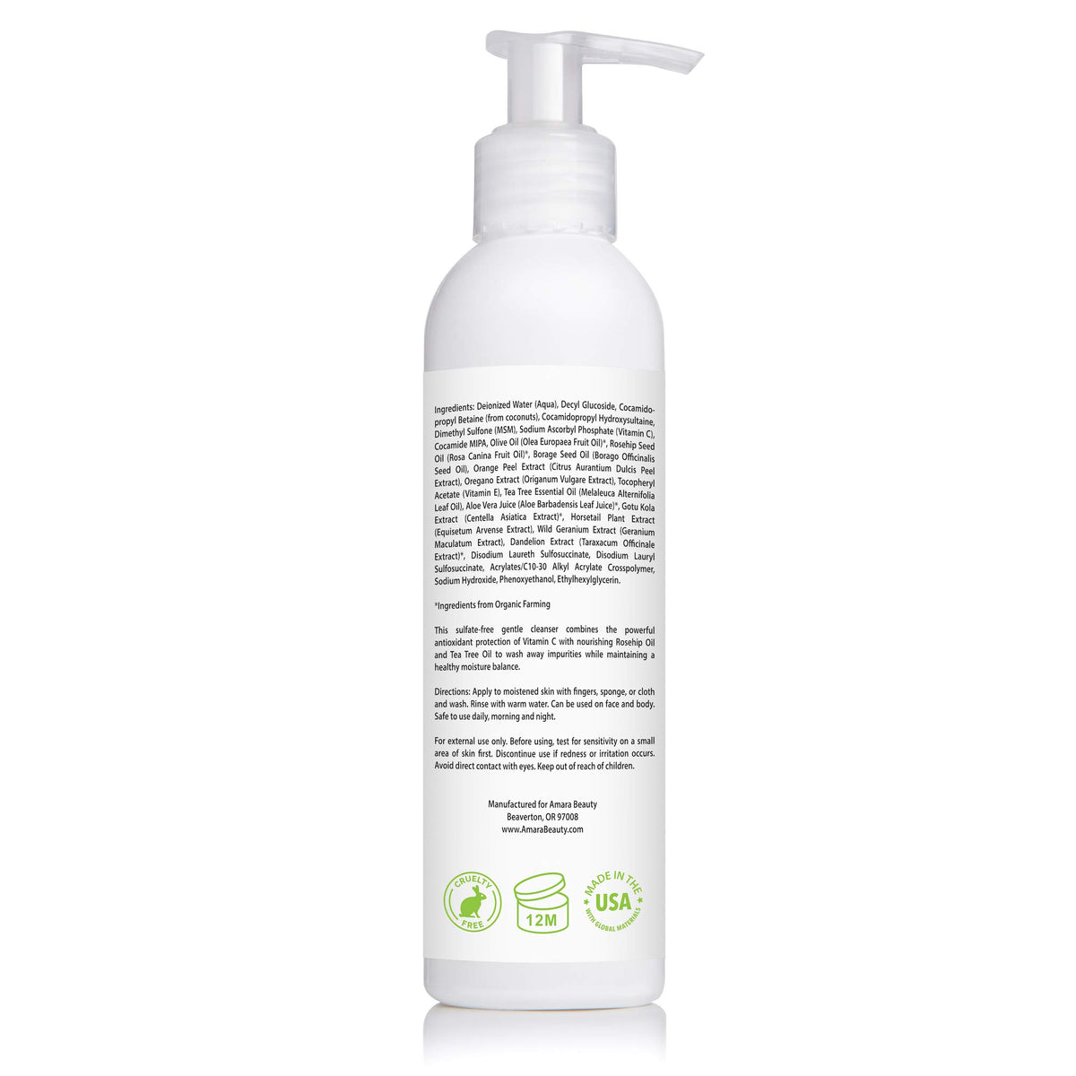 Amara Beauty cleanser in bathroom routine illustrating easy morning use
