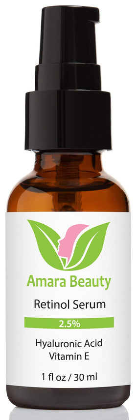 Amara Beauty serum dropper releasing clear texture for hydrating application