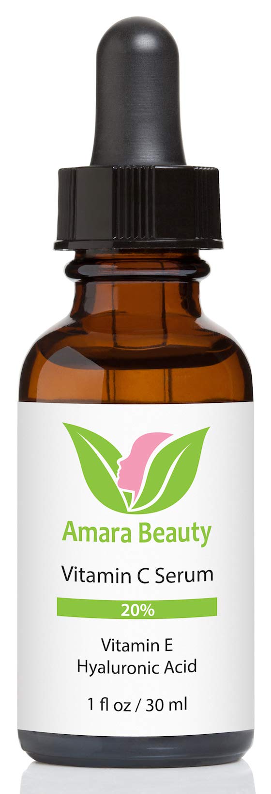 Amara Beauty pipette with two drops on fingertip demonstrating easy precise dosing