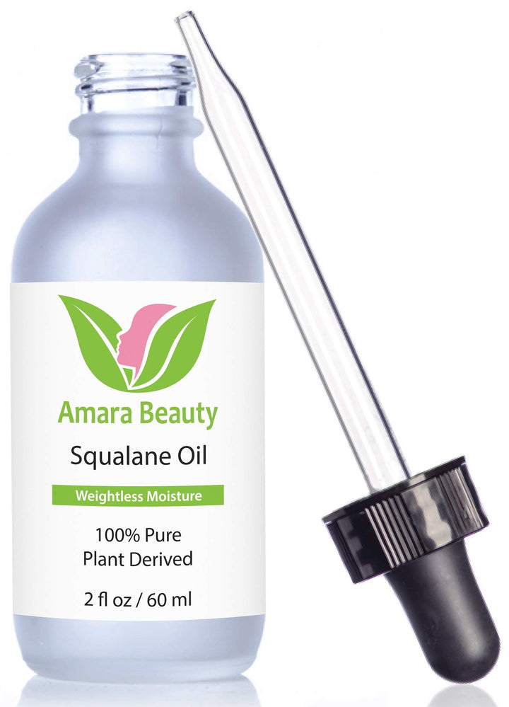 Amara Beauty front packaging showing pure squalane oil for easy identification and benefits