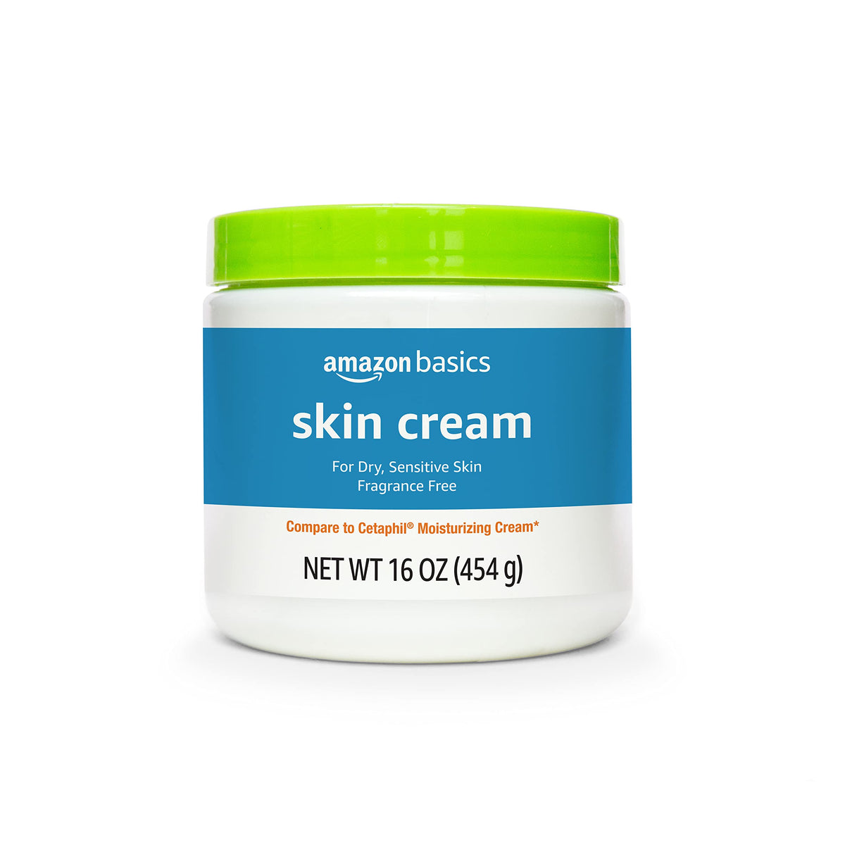 Amazon Basics cream spread on hand demonstrating quick absorption and soothing benefit