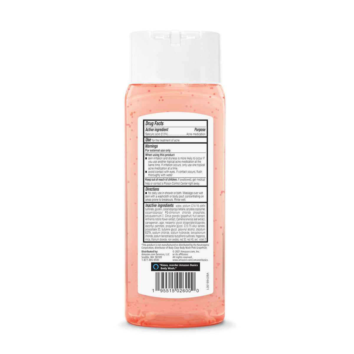 Amazon Basics foamy texture close-up showing rich lather for effective cleansing
