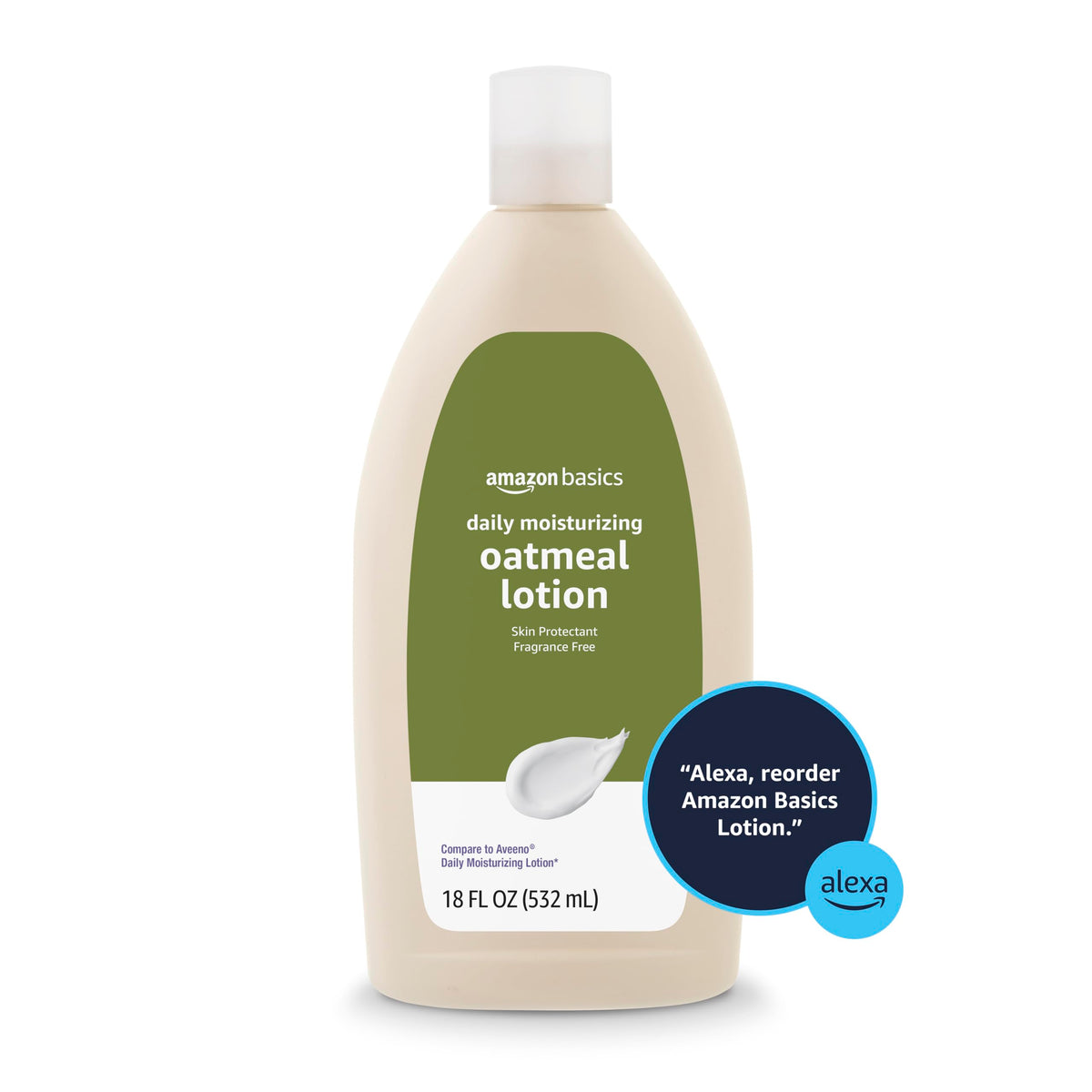 Amazon Basics bottle on bathroom counter illustrating everyday convenience